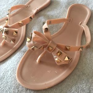 Pink studded sandal